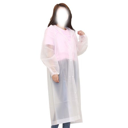 MAXFAVOR White EVA Raincoat Adult Emergency Rain Coat Poncho Rainwear Hiking Camping Men Women