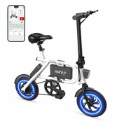 Maxfind Mini P Foldable Electric Bike for Adults, 12" Compact Commuter E-Bike, 37-Mile Max Range, Pedal Assist, Removable Battery, Smart App Control