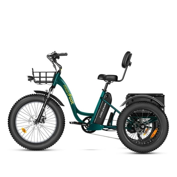 MAXFOOT MF30 Electric Tricycle for Adults, 750W Rear Drive Motor 3 Wheel Electric Bicycle with Suspension Fork, 85 Miles, 48V 20Ah UL Certified Battery, Fat Tire Electric Trike with Rear Differential