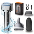 thumbnail image 1 of MAXGROOM Electric Foil Shaver for Men, 3D Floating Precision Blades 0.005cm Close Shave, IPX7 Waterproof Cordless Razor & Beard Trimmer, USB-C Charging with LED Display, 1 of 8