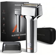Manscape Electric Foil Shaver for Men, 3D Floating Precision Blades Close Shave, IPX7 Waterproof Cordless Razor & Beard Trimmer, Wet/Dry, USB-C Charging with LE