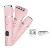 Bikini Trimmer for Women, 3 in 1 Electric Razors with LED Display, Waterproof Wet & Dry Use Hair Trimmer Kit for Ladies Pubic Legs Face Underarms, Type-C Rechargeable Portable Womens Body Shavers Set