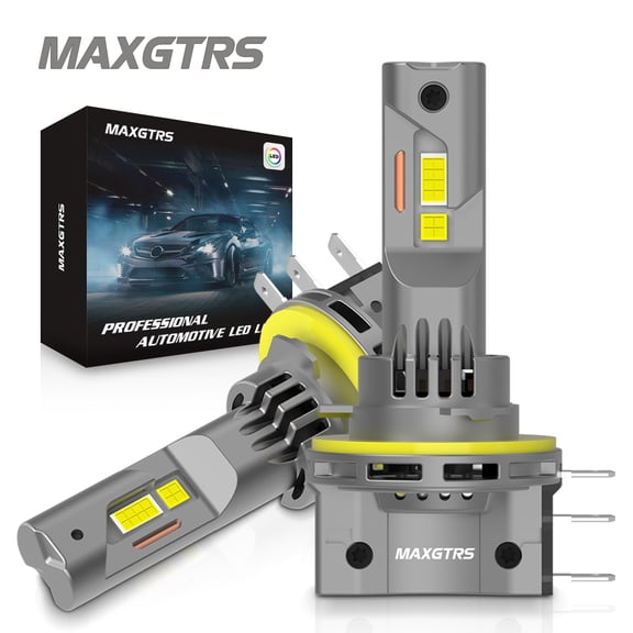 MAXGTRS 2x H15 LED Headlight CANBUS 6500K White 30000LM Car High Beam Driving Lamp With Cooling Fan