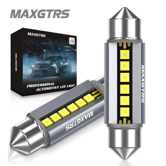 MAXGTRS 2x LED C5W C10W 39mm 41mm Bulbs Festoon Canbus Error Free Car Interior Light Reading Dome Trunk Lamp