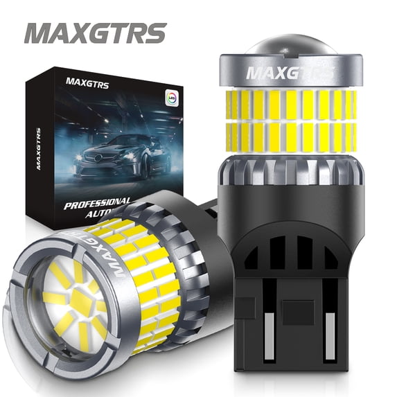 MAXGTRS 2x T20 LED 1156 P21W Reverse Parking Turn Signal Light W21W Tail Parking Brake Lamp
