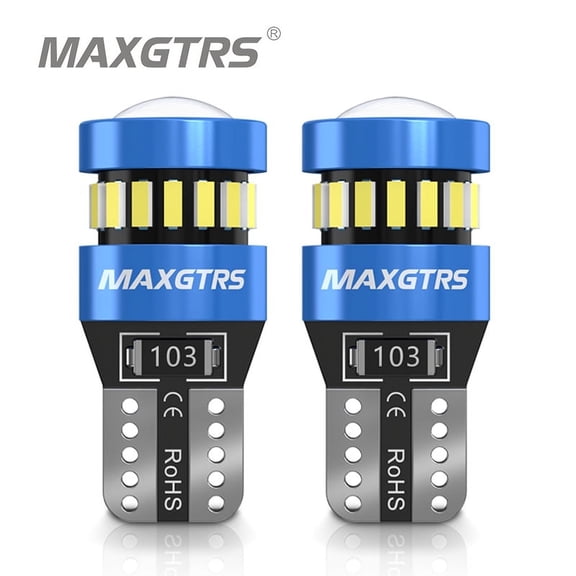 MAXGTRS 2x W5W T10 Reading LED Canbus Light Car Interior Parking Lights White Yellow Red