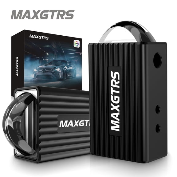 MAXGTRS Car LED Grille Light Controller Motorcycle Double Color Auxiliary Driving Projector Lens Spotlight High/Low Beam Remote Controller