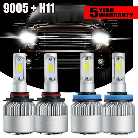 MAXHAWK 9005+H11 LED Headlight Bulb High Low Beam Kit For 07-18 Chevy Silverado 1500 2500