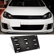 MAXHAWK Bumper Tow Hook License Plate Mounting Bracket For 2007-2014 Audi TT MK2 2005-2010 VW Jetta MK5 2006-2016 VW EOS 2010-2014 VW Golf / GTi MK6