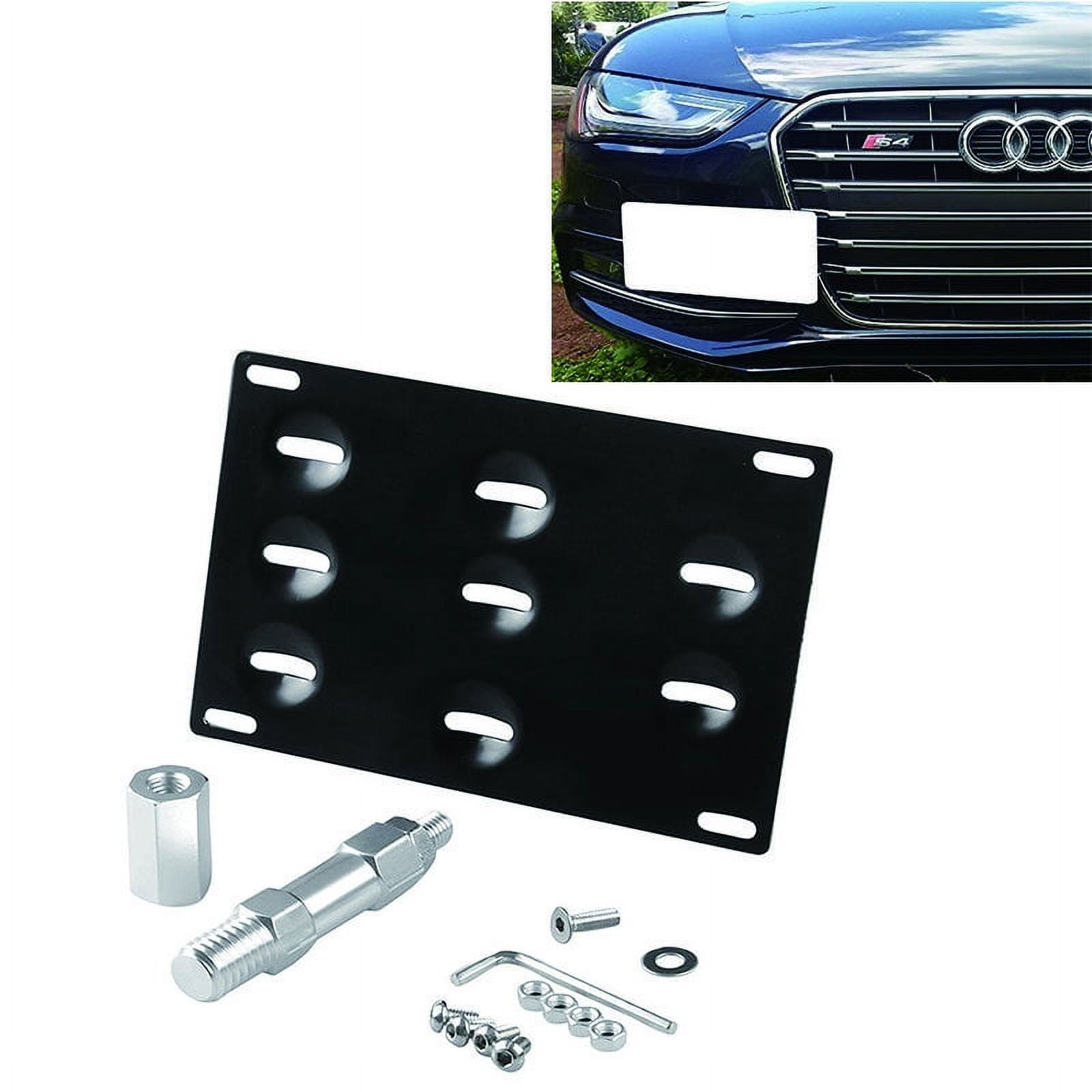 MAXHAWK Bumper Tow Hook License Plate Mounting Bracket Holder For Audi A3 S3 RS3 Q5 TT A4 S4 A5