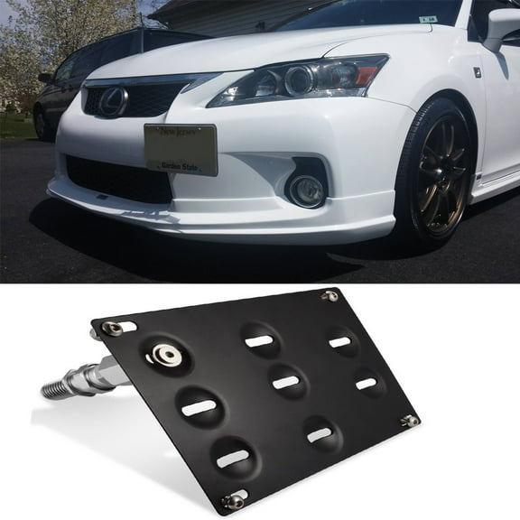MAXHAWK Front Bumper Tow Hook License Plate Bracket for Lexus IS IS-F GS RC RX LS CT200h