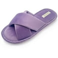 thumbnail image 1 of MAXHONG Cross Band House Slippers for Women Open Toe ,Soft Spa Slippers Memory Foam Bedroom Slippers with Silky Velvet Comfy Slip On Breathable Indoor Outdoor, 1 of 5