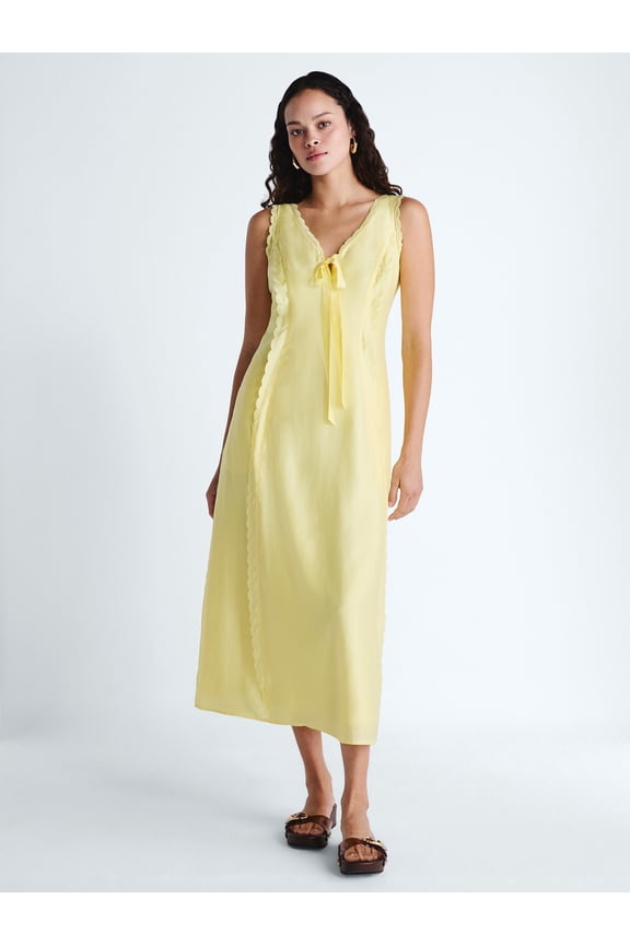 Women's and Women's Plus Maxi Keyhole Dress, Sizes 0-26W