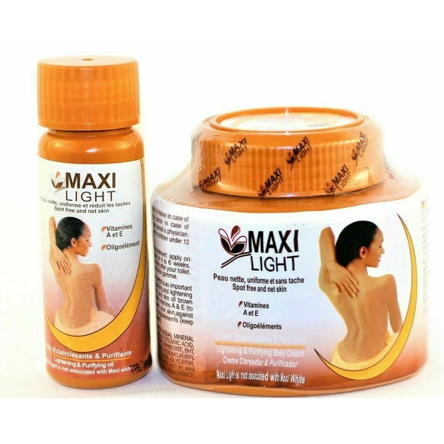 MAXI LIGHT CREAM 11oz + OIL 30ml (2 PACK)