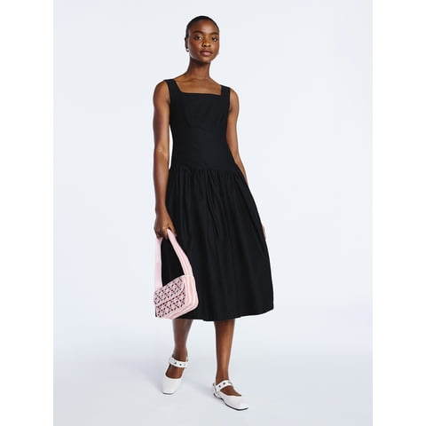 Women’s Cotton Maxi Dress with Bow Back, Sizes XS-4X