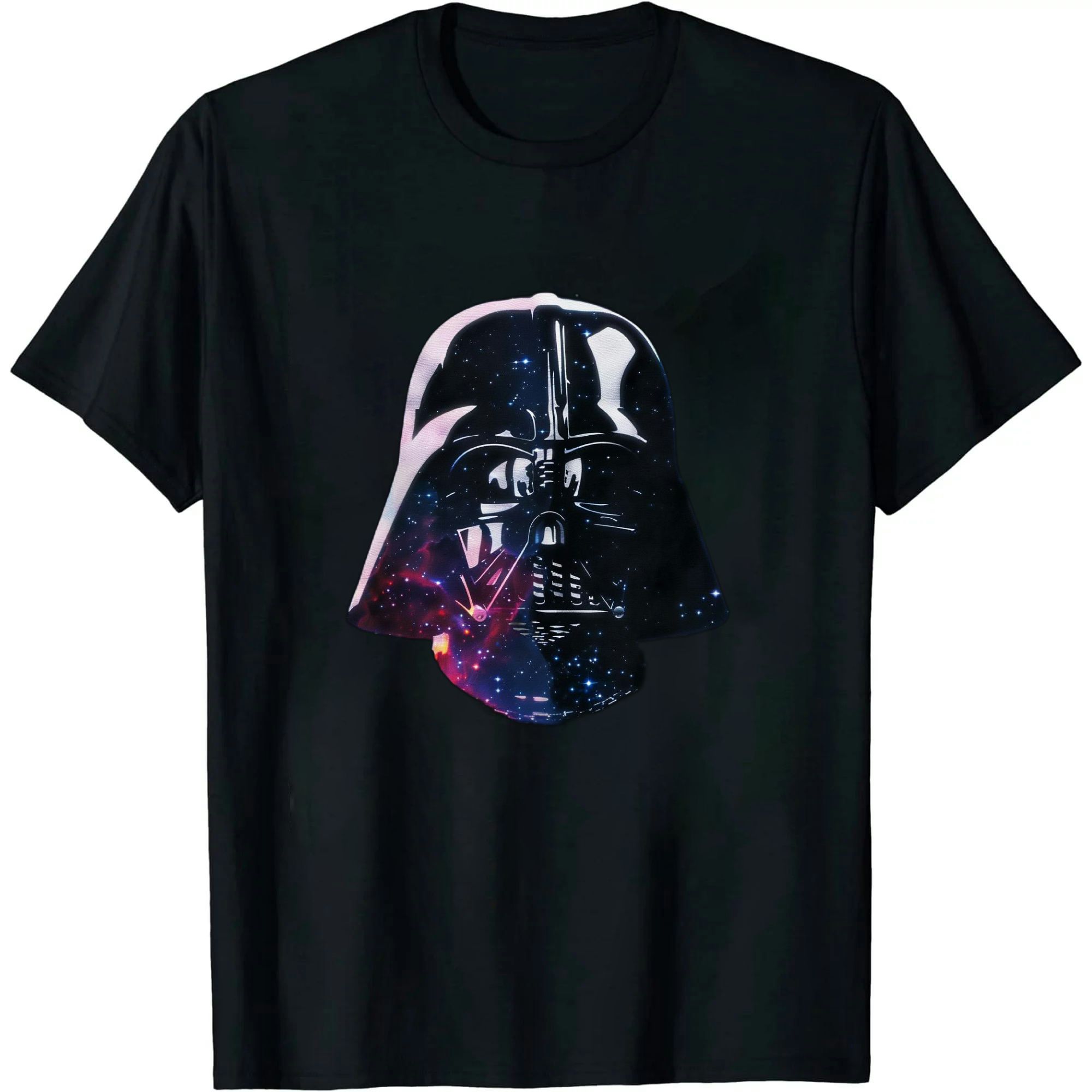 MAXIAO Darth Vader Space Helmet Galaxy Short Sleeve Crew Neck T-Shirt ...