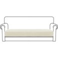 thumbnail image 1 of MAXIJIN Velvet Stretch Couch Cushion Covers Soft Sofa Cushion Cover Replacement Sofa Seat Cushion Slipcovers Furniture Protector with Elastic Bottom (1 Piece Sofa Cushion Cover, Beige) C104, 1 of 3