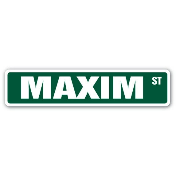 MAXIM Street Sign Childrens Name Room Sign | Indoor/Outdoor | 24" Wide
