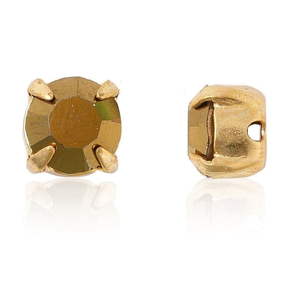 MAXIMA in Sew-On Cup Czech 719 35 021 Chaton(Round) Golden 00030 277 Monte Carlo SS16(3.8~4mm)