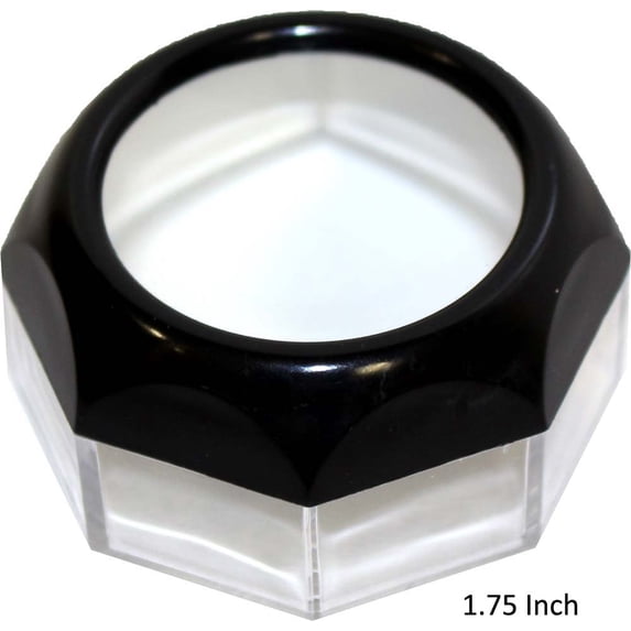 MAXIMIZE Dome Magnifier 6X | 1.75" Glass Lens | 2X Magnification | Octagonal Base with Clear Sides | Pocket-sized & Durable