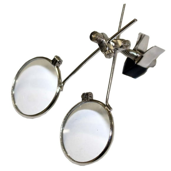 MAXIMIZE Double Loupe Clip On to Eyeglass Frames | Magnification 3X Each & 6X Combined Power | Built for Jewelry Repair, Watchmaking, Electronics Repair, and Steampunks