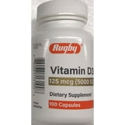 MAXIMUM STRENGTH VITAMIN D3 5000 IU 100 CAPSULES by Rugby .