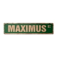 thumbnail image 1 of MAXIMUS Vintage Aluminum Street Sign Childrens Name Room Metal Sign rustic metal tin | Indoor/Outdoor |  18" Wide, 1 of 4