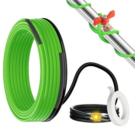 MAXKOSKO 20 Feet Pipe Heat Cable for Water Pipe Freeze Protection, Self-Regulating Heat Tape for Metal And Plastic Home Pipes, Anti-Freeze Pipe Heating Trace System 120 V