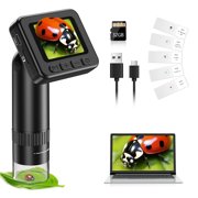 50-1000x Portable Digital Microscope for Kids, Educational Science Christmas Birthday Gifts