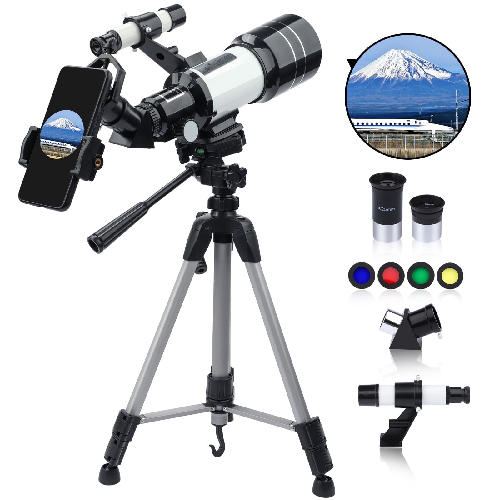 MAXLAPTER 300mm Telescopes for Kids Adults Beginners, 40X-150X Potable Telescope with Adjustable Tripod,Mobile Phone Adapter