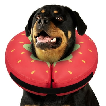 MAXLAPTER Dog Donut Collar After Surgery, Inflatable Dog Cone Alternative, Waterproof Fabric Comfy Pillow, Dog Collars E Collar Elizabethan Collar for Dogs (L)