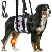 MAXLAPTER Dog Lift Harness for Large, Medium, and Small Dogs, Dog Sling Support Harness Rear for Back Legs Senior Assist Hip Recovery Black White (L)