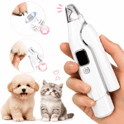 MAXLAPTER 2-in-1 Dog Nail Clippers with LED Light, Rechargeable Pet Nail Grinder for Small Dogs & Cats, 4-Speed Quiet Painless Claw Trimmer