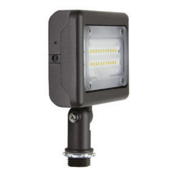 MAXLITE SLIM FLOOD 15W 120-277V WIDE 5000K BRONZE KNUCKLE 1/2" THREADED NIPPLE MOUNT