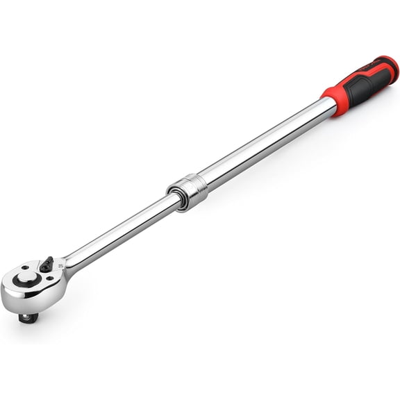 MAXPOWER 1/2-Inch Drive Extendable Ratchet Wrench, 1/2 Inch Drive Ratchet Socket Wrench, Quick Release 72-Tooth Reversible Ratcheting Feature(17 1/8" - 22 5/8" Length)