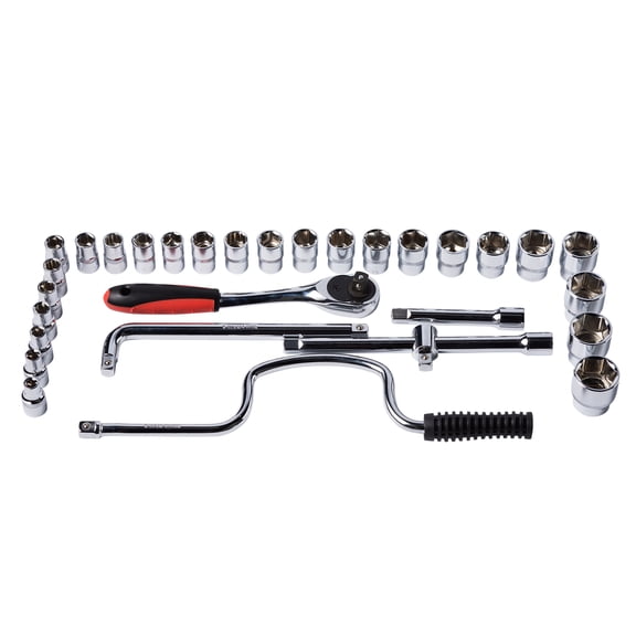 MAXPOWER 1/2 Inch Drive Socket Wrench Set (8mm - 32mm), Metric, 32PCS