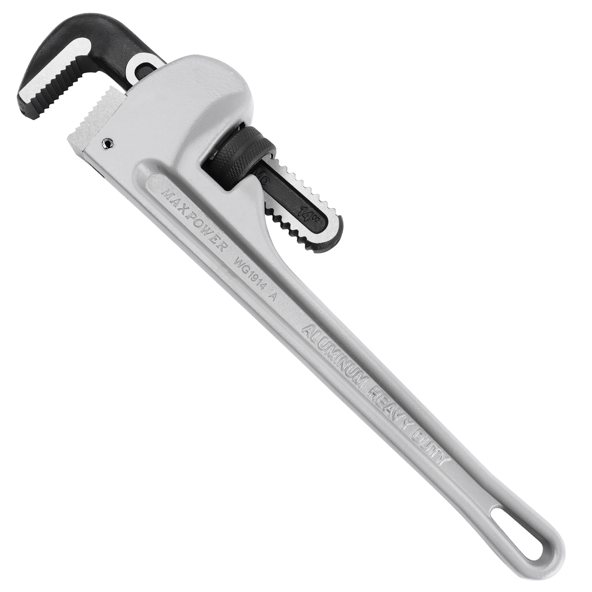 MAXPOWER 14Inch Pipe Wrench, Adjustable Aluminum Plumbing Wrench