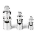 thumbnail image 1 of MAXPOWER 3-Piece Universal Joint Set, 1/4", 3/8" and 1/2" Socket Adapters for Angled Socket Wrenching, 1 of 2