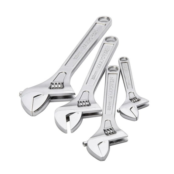 MAXPOWER 4pc Heavy duty adjustable wrench set
