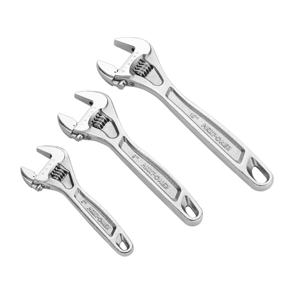 MAXPOWER Adjustable Wrench Set (6in, 8in, 10in), CR-V, 3PCS