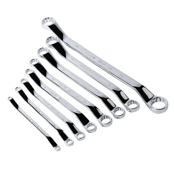 MAXPOWER Double Offset Box End Wrench Set (5.5mm - 27mm), Metric, 8PCS, Holiday Gift