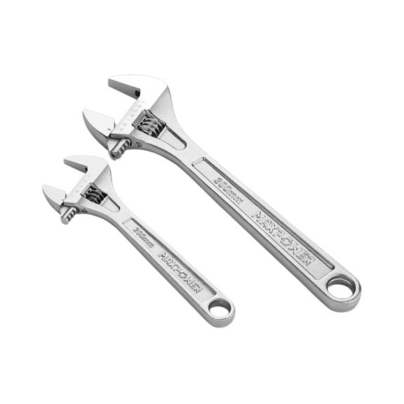 MAXPOWER Heavy Duty Adjustable Wrench Set (8in, 12in), CR-V, 2PCS