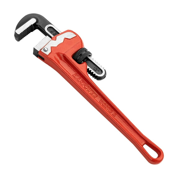 MAXPOWER Heavy Duty Straight Pipe Wrench, 12 Inch(300mm)