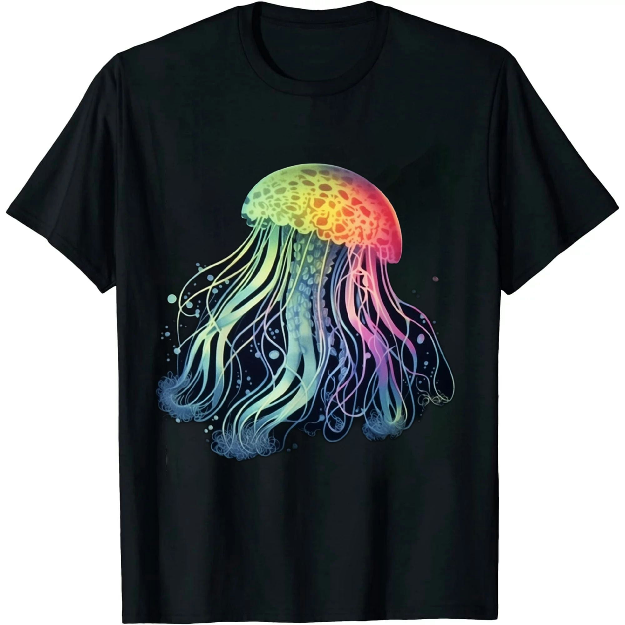 MAXPRESS Colorful Tie Dye Jellyfish Rainbow Jelly Fish Art Graphic T ...