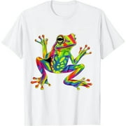 MAXPRESS Cool Tie Dye Peace Frog | Funny Hippie Tadpole Lover Gift T-Shirt
