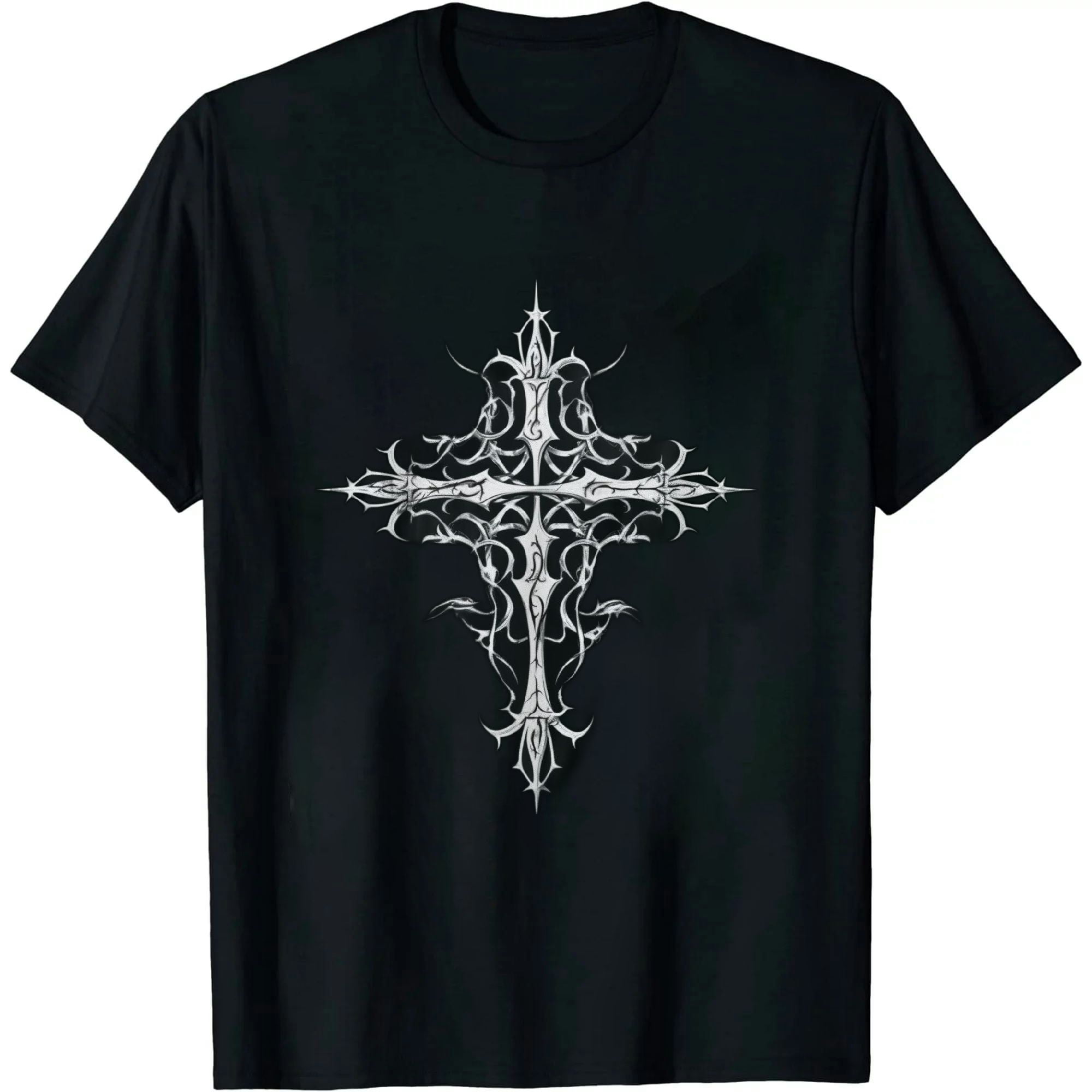 MAXPRESS Gothic Cross Grunge Aesthetic Mall Goth T-Shirt MAXPRESS Gothic Cross Grunge Aesthetic Mall Goth T-Shirt