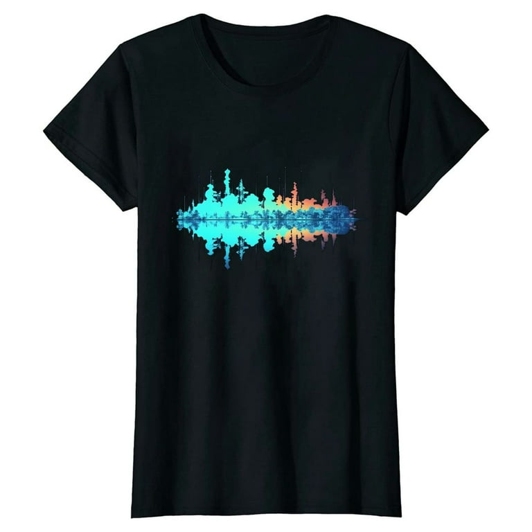 Guitar Lake Shadow Love Guitar Musician T-Shirt Guitar Lake Shadow Love Guitar Musician T-Shirt