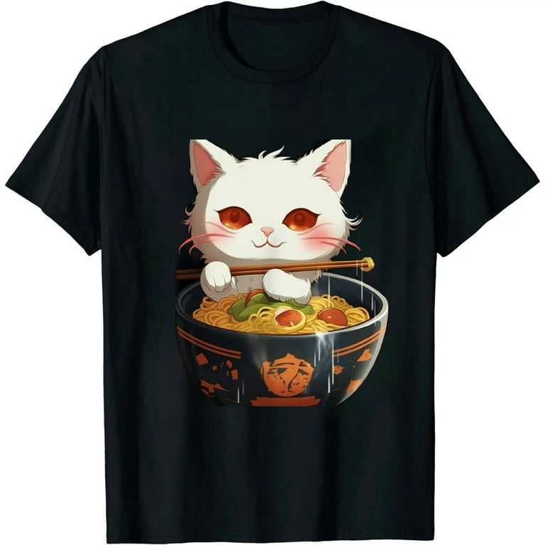 Kawaii Neko Ramen Cute Ramen Cat Japanese Noodle Funny Anime T-Shirt Kawaii Neko Ramen Cute Ramen Cat Japanese Noodle Funny Anime T-Shirt