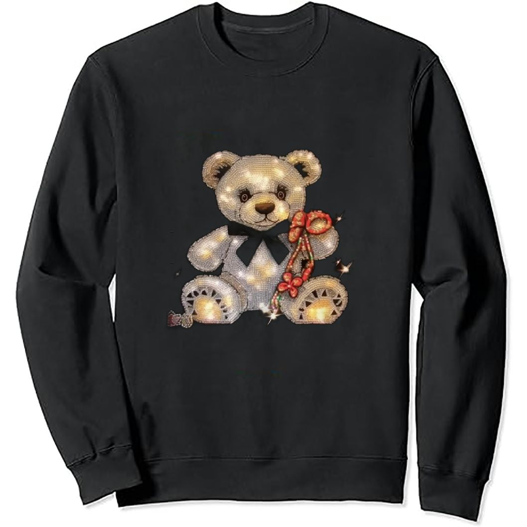 MAXPRESS Men Women Hip Hop Rhinestone Graphic Sweatshirt Crewneck ...