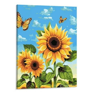 Sunflower Stained Glass - Paint by Numbers Kit